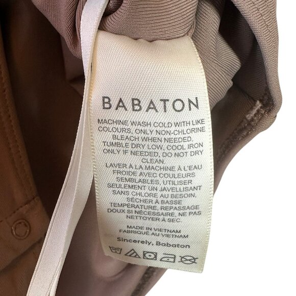Babaton Contour Squareneck Short Sleeve Bodysuit in Tan Size XL - Picture 5 of 6
